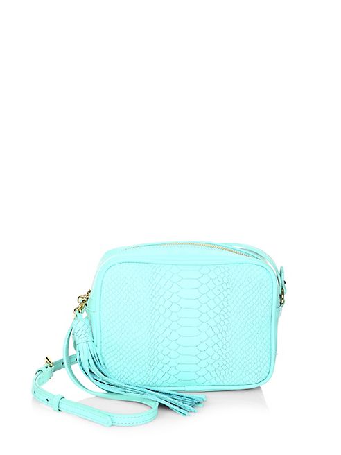 GiGi New York - Madison Python-Embossed Leather Crossbody Bag