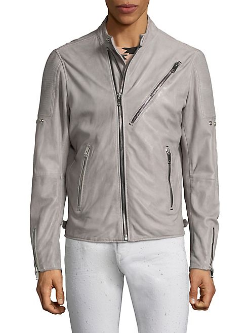 Diesel - Zippered Leather Racer Jacket