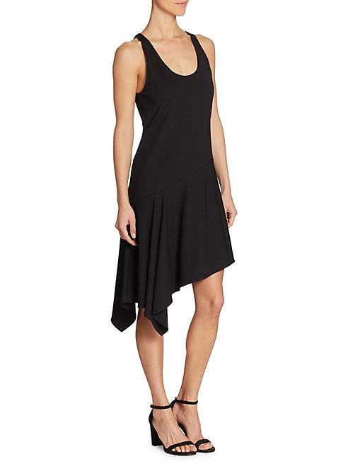 Halston Heritage - Sleeveless Ribbed Jersey Dress