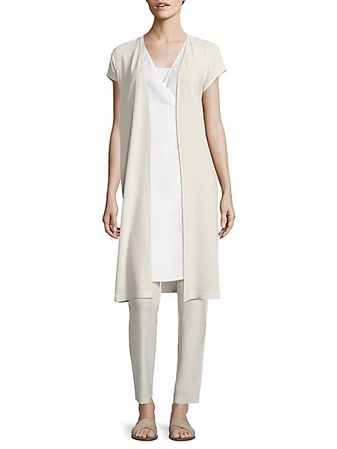 Eileen Fisher - Silk Georgette Long Jacket