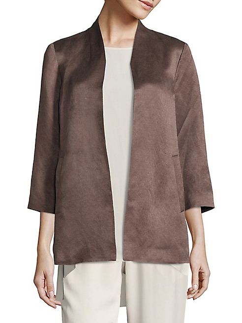 Eileen Fisher - Organic Linen & Silk Satin Jacket