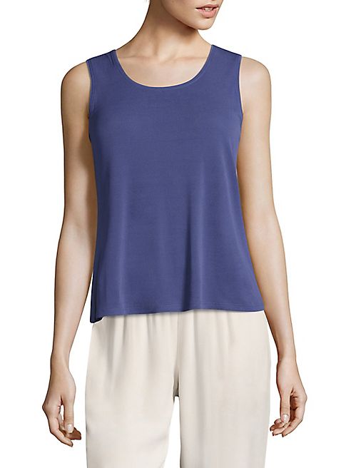 Eileen Fisher - Silk Jersey Scoopneck Tank Top