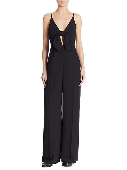 T by Alexander Wang - Tie-Front Wide-Leg Jumpsuit