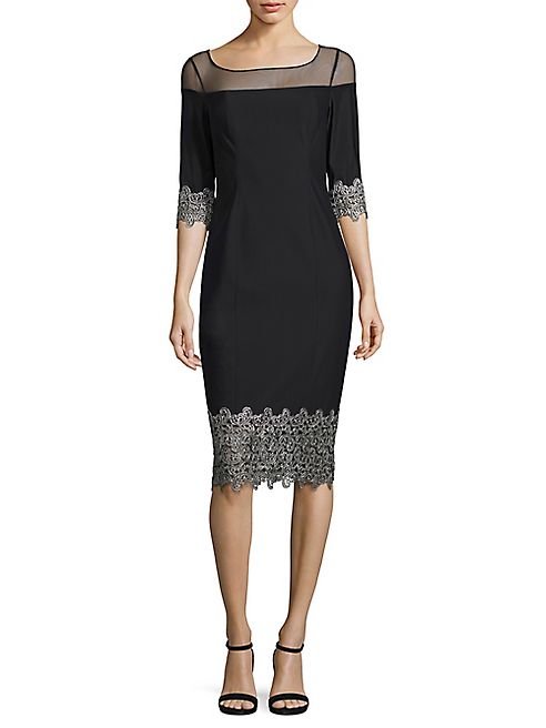 Kay Unger - Illusion Scuba Dress