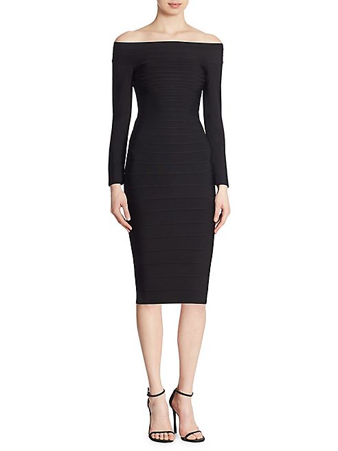 Herve Leger - Nicola Off-The-Shoulder Dress