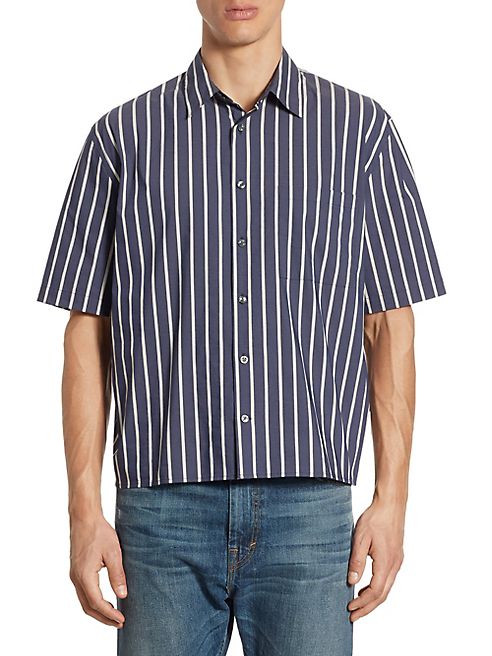 Vince - Regular-Fit Narrow Striped Shirt