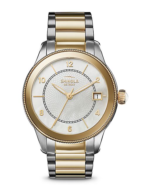 Shinola - The Gail Mother-Of-Pearl & Two-Tone Stainless Steel Bracelet Watch