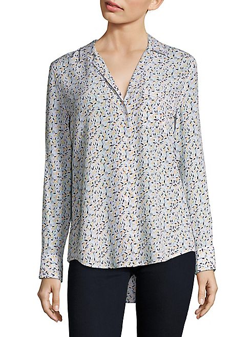 Equipment - Kiera Floral-Print Silk Shirt