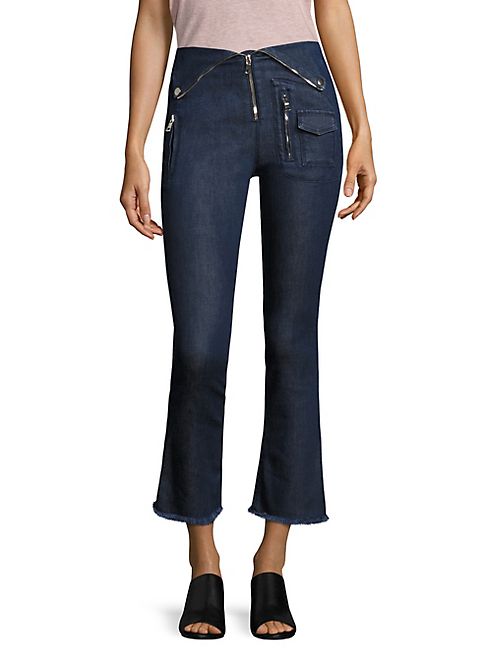 RtA - Lolita Fold-Over Biker Kick Flare Jeans