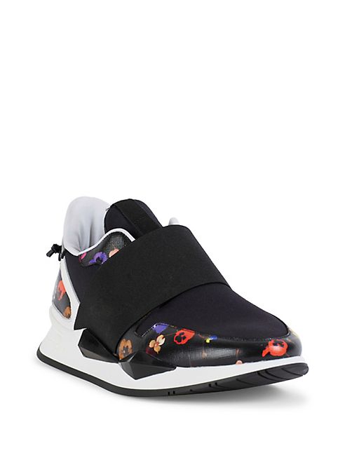 Givenchy - Leather Active Line Floral Print Sneakers