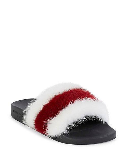 Givenchy - Striped Mink Slides