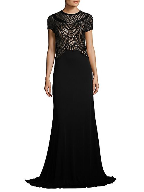 David Meister - Beaded Jersey Gown