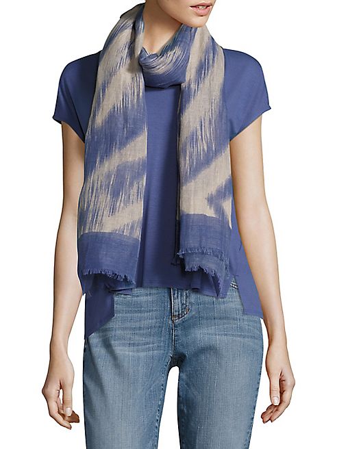 Eileen Fisher - Woodgrain Linen and Organic Cotton Scarf