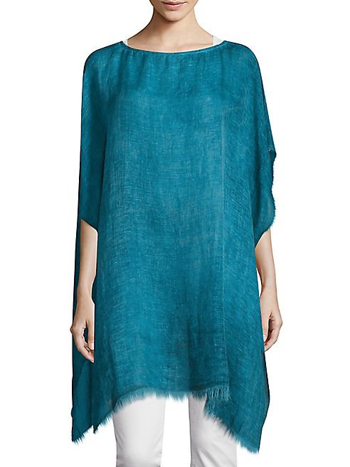 Eileen Fisher - Fringed Boatneck Poncho