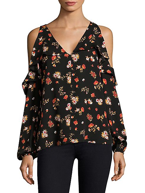 KOBI HALPERIN - Marlena Cold-Shoulder Silk Blouse