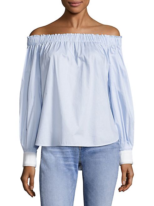 Elizabeth and James - Geneva Off-The-Shoulder Fil Coupé Top