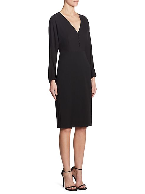 Max Mara - Silk V-Neck Jersey Dress