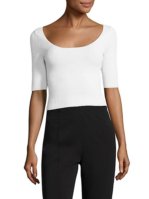 Elizabeth and James - Maisy Textured Cropped Top