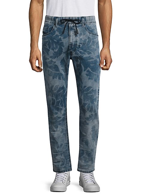 Diesel - Narrot Slim-Fit Leaf-Print  Jeans