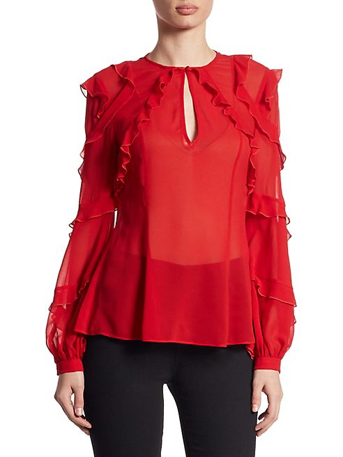 NICHOLAS - Ruffled Silk Georgette Blouse