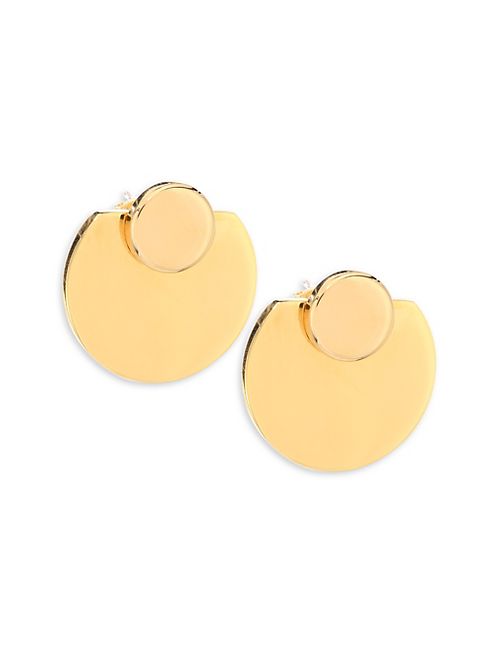 Vita Fede - Moneta Stud Earring & Ear Jacket Set/Goldtone