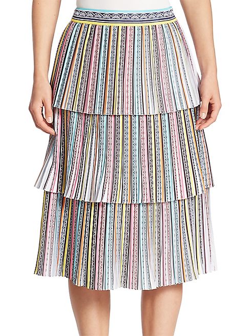 Mary Katrantzou - Baccarat Multicolor Tiered Skirt