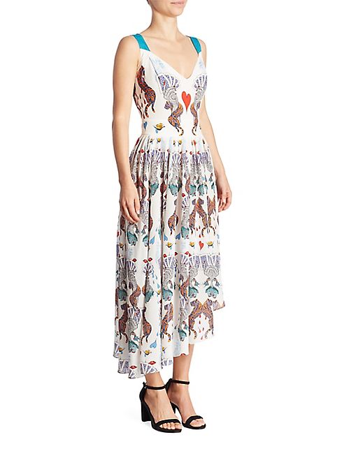 Mary Katrantzou - Flux Asymmetrical Silk Dress