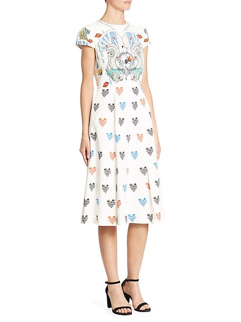 Mary Katrantzou - Osmond Heart-Print Midi Dress