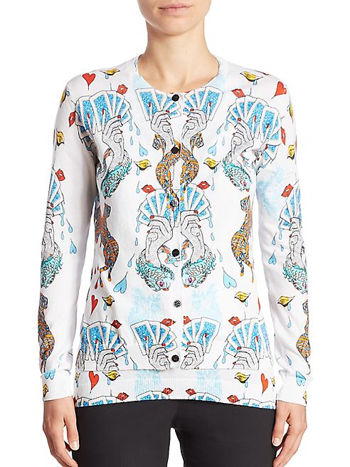 Mary Katrantzou - Gong Card-Print Cardigan