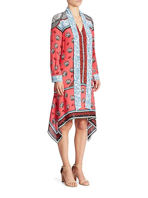 Mary Katrantzou - Hearts Tie-Neck Silk Dress