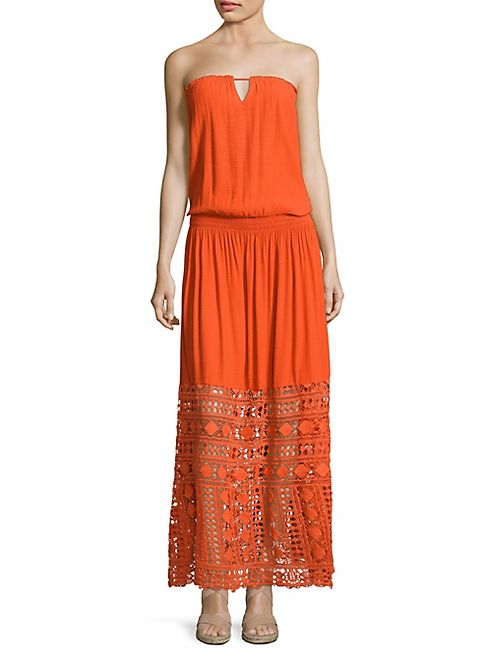 Ramy Brook - Taylor Crochet Hem Strapless Maxi Dress