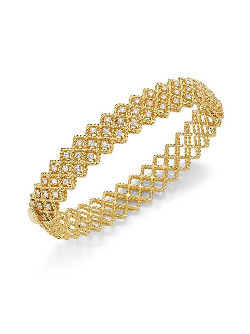 Roberto Coin - Barocco Diamond & 18K Yellow Gold Bangle