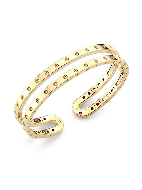 Roberto Coin - Symphony Pois Mois 18K Yellow Gold Double Bangle