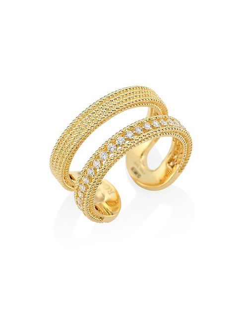 Roberto Coin - Double Symphony Diamond & 18K Yellow Gold Ring