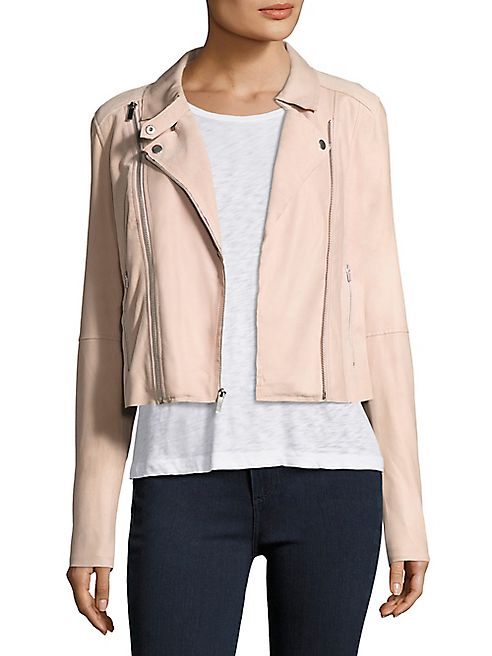 PAIGE - Silvie Leather & Suede Moto Jacket