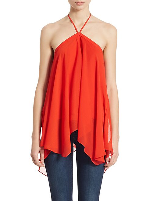 Alice + Olivia - Tish Tie-Neck Handkerchief Top