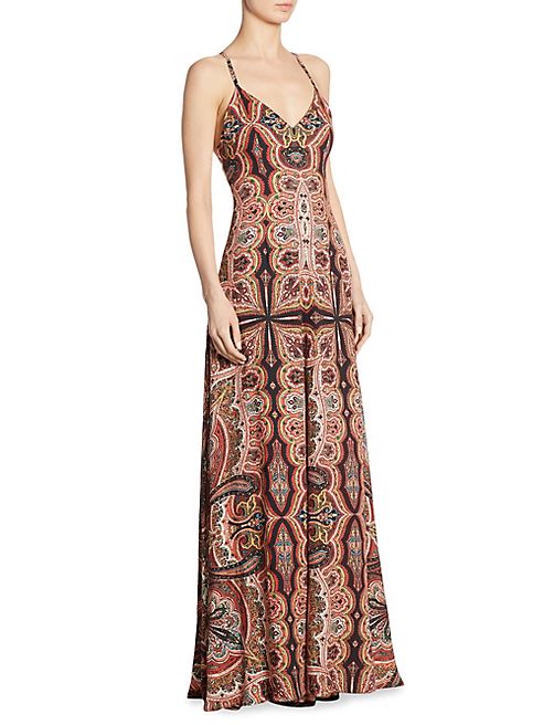 Alice + Olivia - Alves Paisley-Print Crisscross Maxi Dress