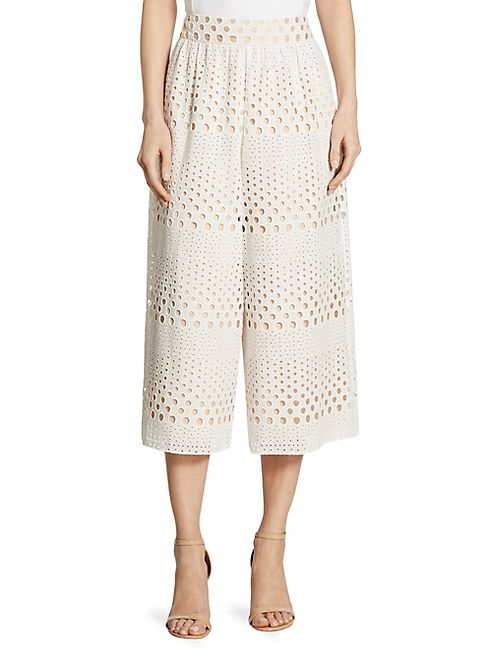 Alice + Olivia - Samara Eyelet Cotton Culottes