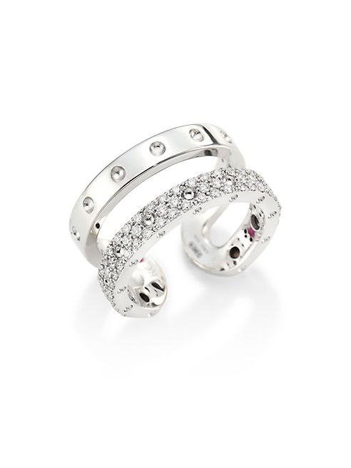 Roberto Coin - Double Symphony Diamond & 18K White Gold Ring