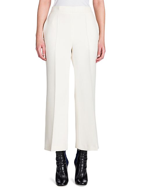 Fendi - Wool & Silk Gazar Wide-Leg Trousers