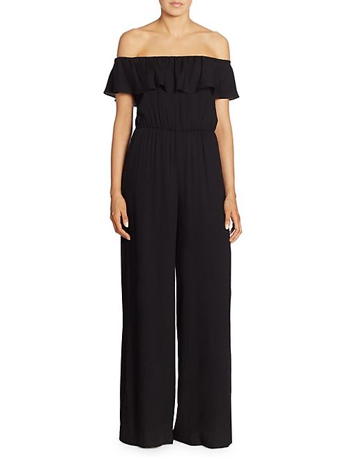 Alice + Olivia - Stella Off-The-Shoulder Wide-Leg Jumpsuit