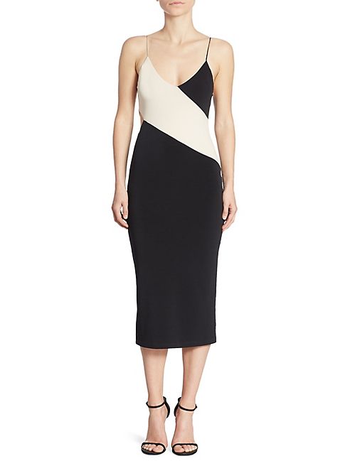 Alice + Olivia - Aurora Colorblock Cutout Dress