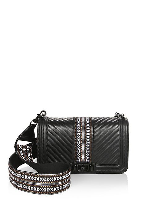 Rebecca Minkoff - Jacquard Love Leather Crossbody Bag