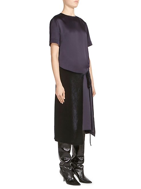 Cédric Charlier - Satin Velvet Dress