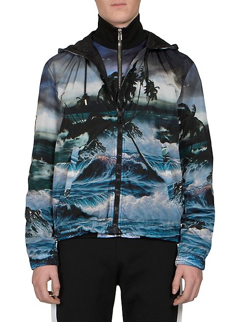 Givenchy - Hawaii-Print Hooded Windbreaker