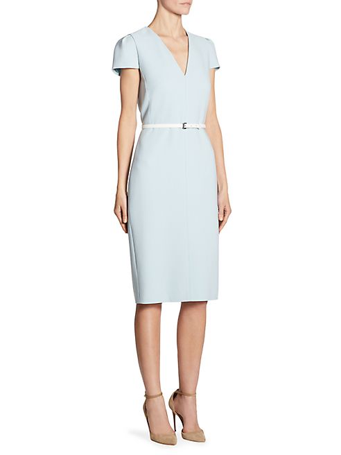 Max Mara - Teorema Belted Wool Dress