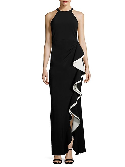 Parker Black - Corinne Ruffled Crepe Gown