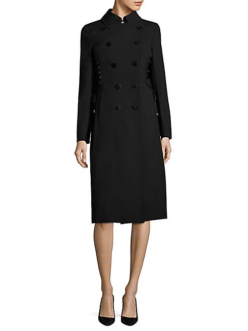 Escada - Myas Lace-Up Detail Trench Coat