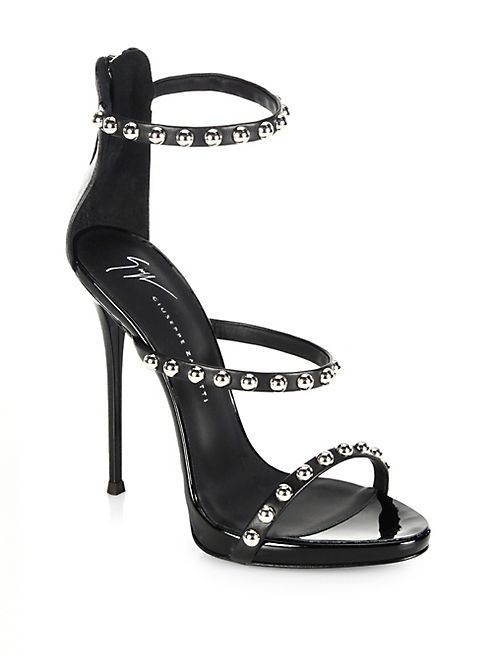 Giuseppe Zanotti - Studded Three-Band Leather Sandals