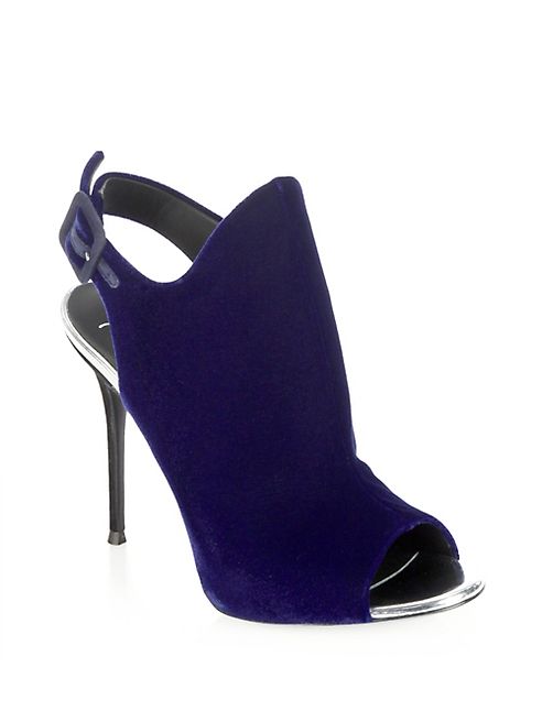 Giuseppe Zanotti - Mistico Open-Toe Suede Booties